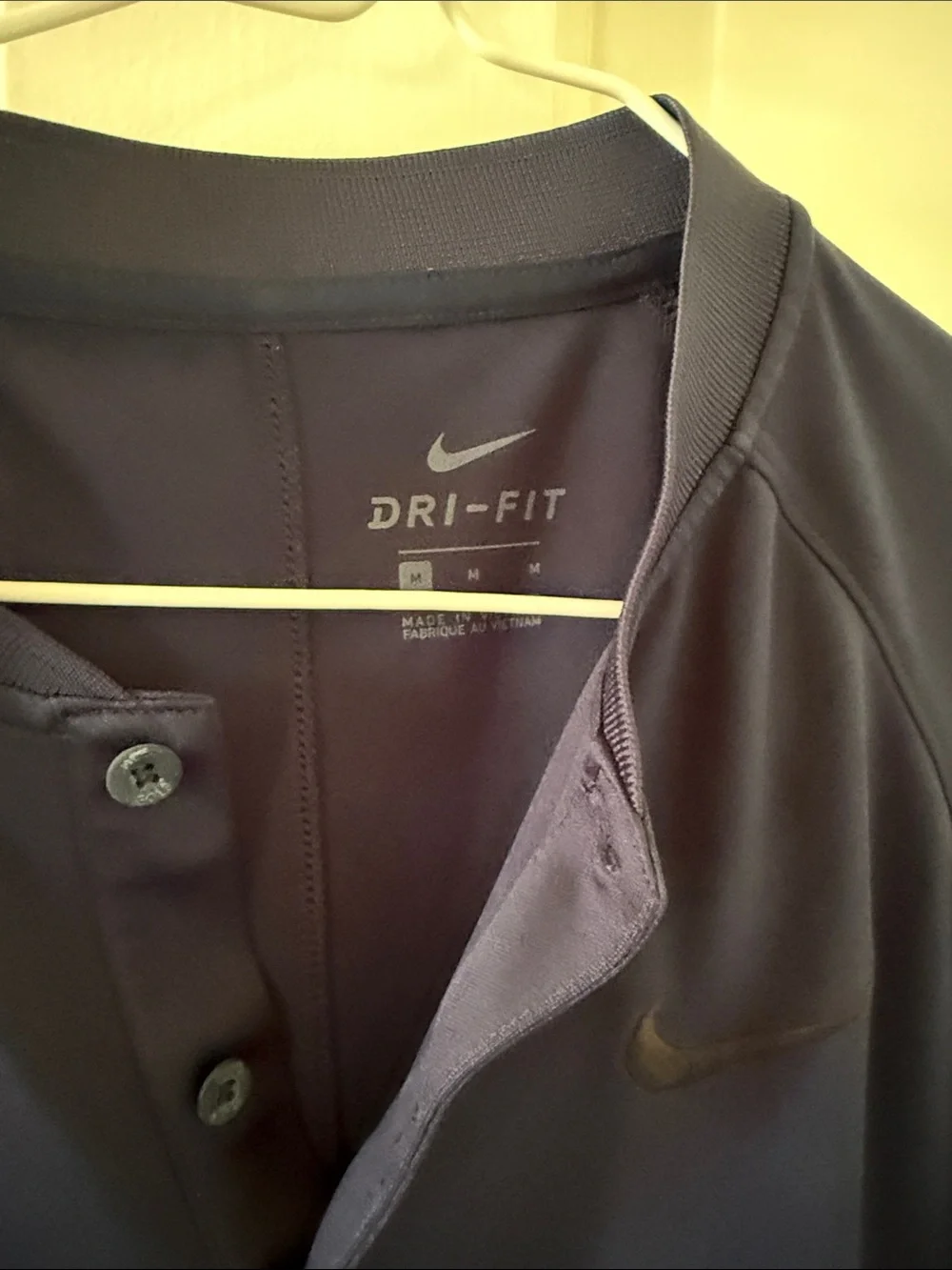 Nike Men's Black Dri-FIT Henley Golf polo